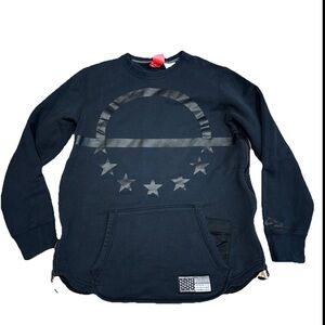 Mens Nike Air Pivot V3 Black Crewneck Pullover Sweatshirt Size Medium